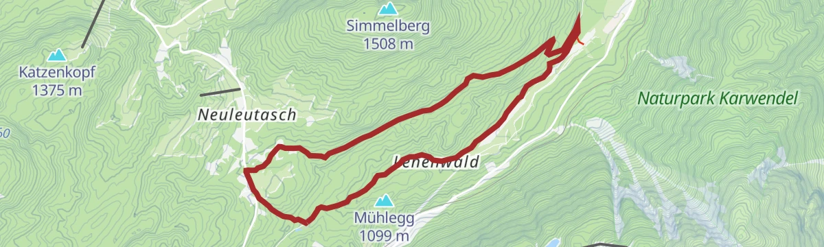 Route map: Biketour Nr. 535 Triendlweg-Bauernwald